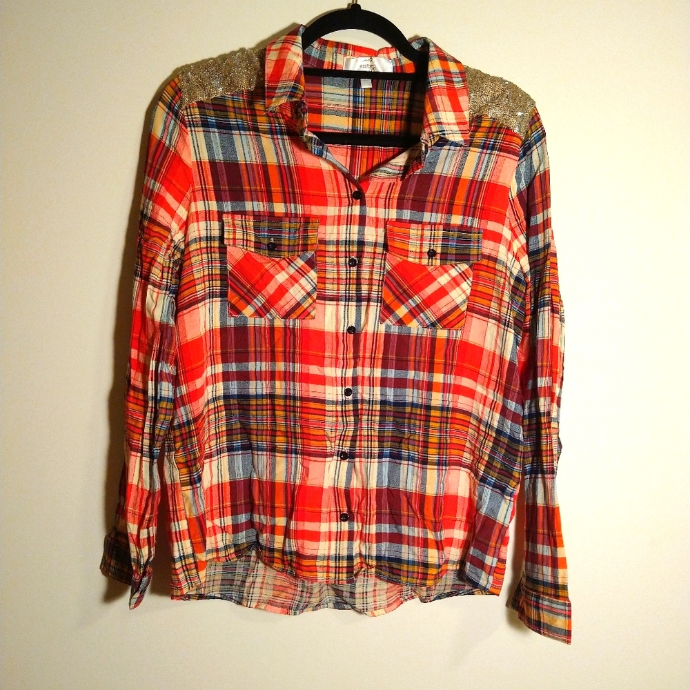 Entro Button Down Shirt With Sequins - image 1